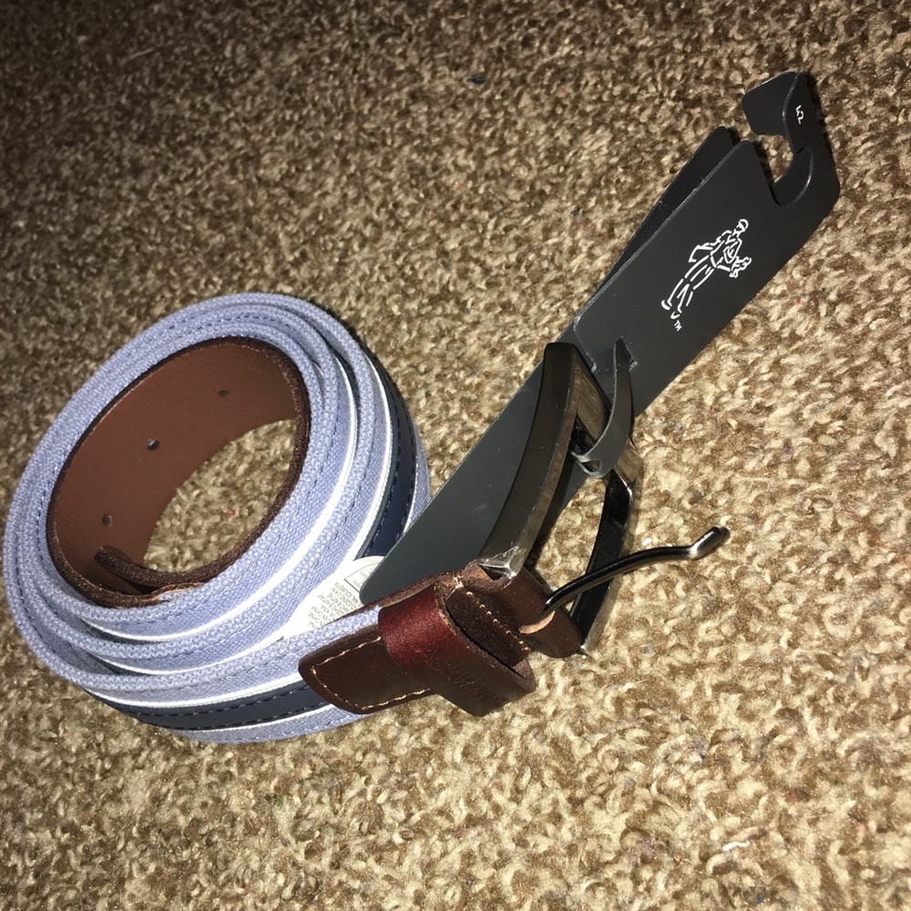 NWT Men’s Ashworth leather canvas belt size 42